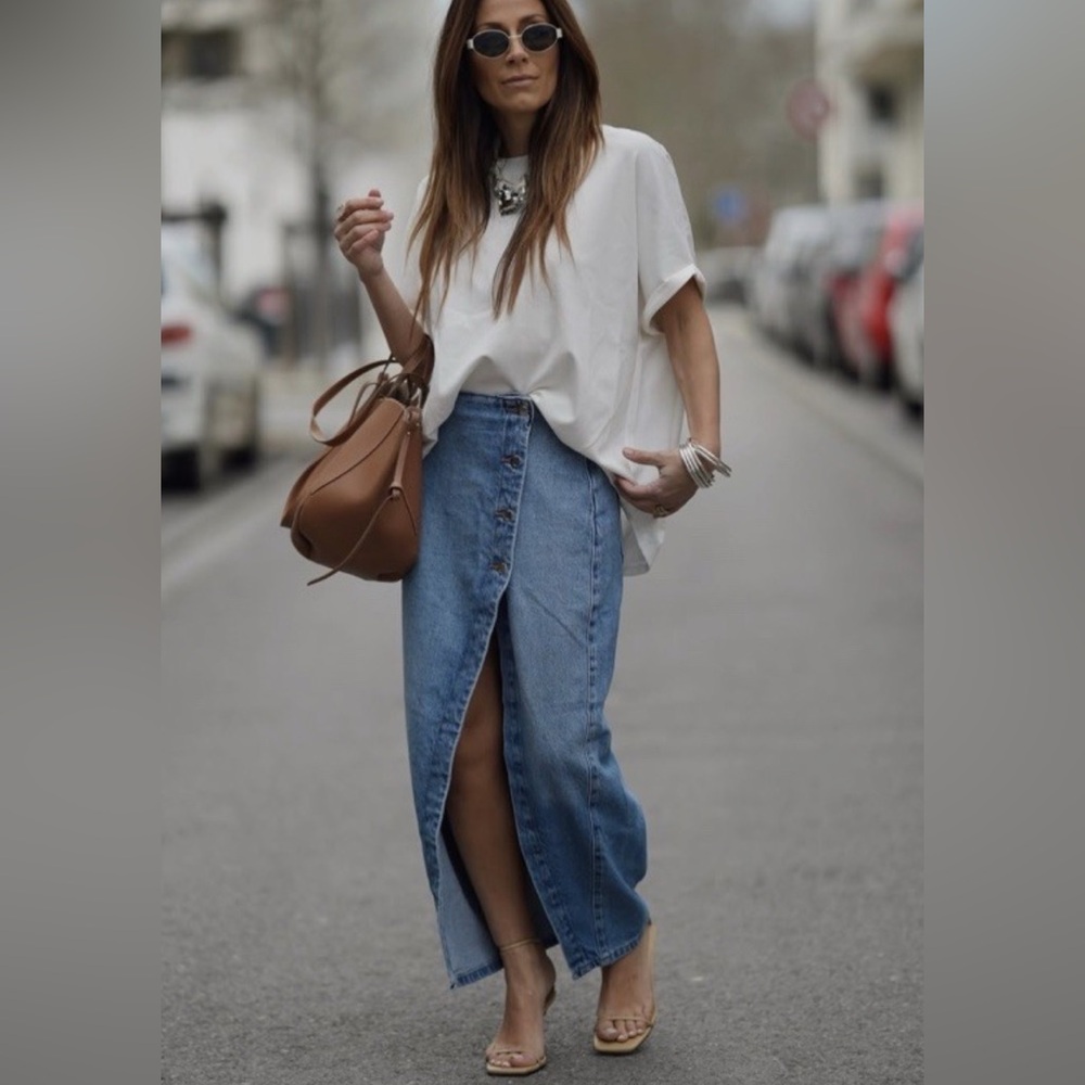 Zara Blue Denim Skirt